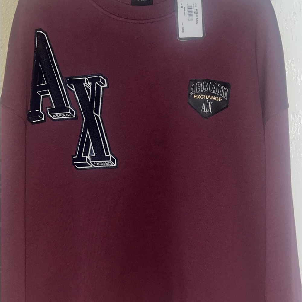 Armani Exchange Burgundy Sweatshirt